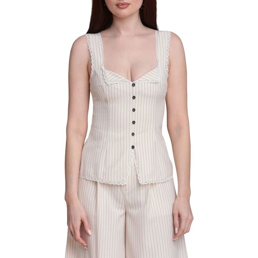 Avec Les Filles Womens Cutaway Vest Top